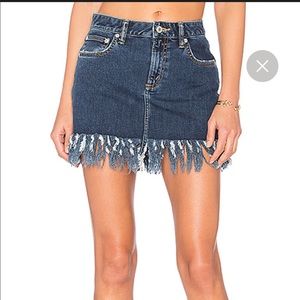 Tularosa Aubrey Denim Mini Skirt St. Kitts 23 XS